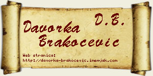 Davorka Brakočević vizit kartica
